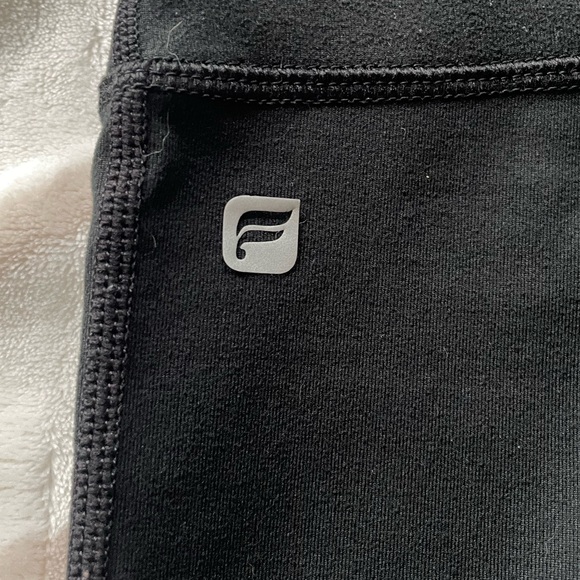 VGUC Fabletics Women’s Black Capri Tights Leggings w/ Mesh Detail Size Medium M - Picture 7 of 11